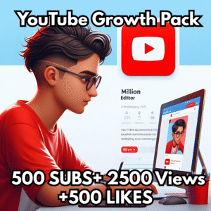Buy YouTube Channel Growth (2500 Views + 500 Likes + 500 Subscribers Lifetime Guaranteed)
