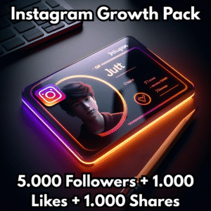 Instagram Growth Package 2 | 5.000 Followers + 1.000 Likes + 1.000 Shares | Lifetime Guaranteed